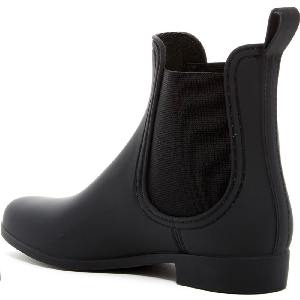 Jeffrey Campbell | Black Chelsea Ankle Rain Boots - Picture 9 of 11
